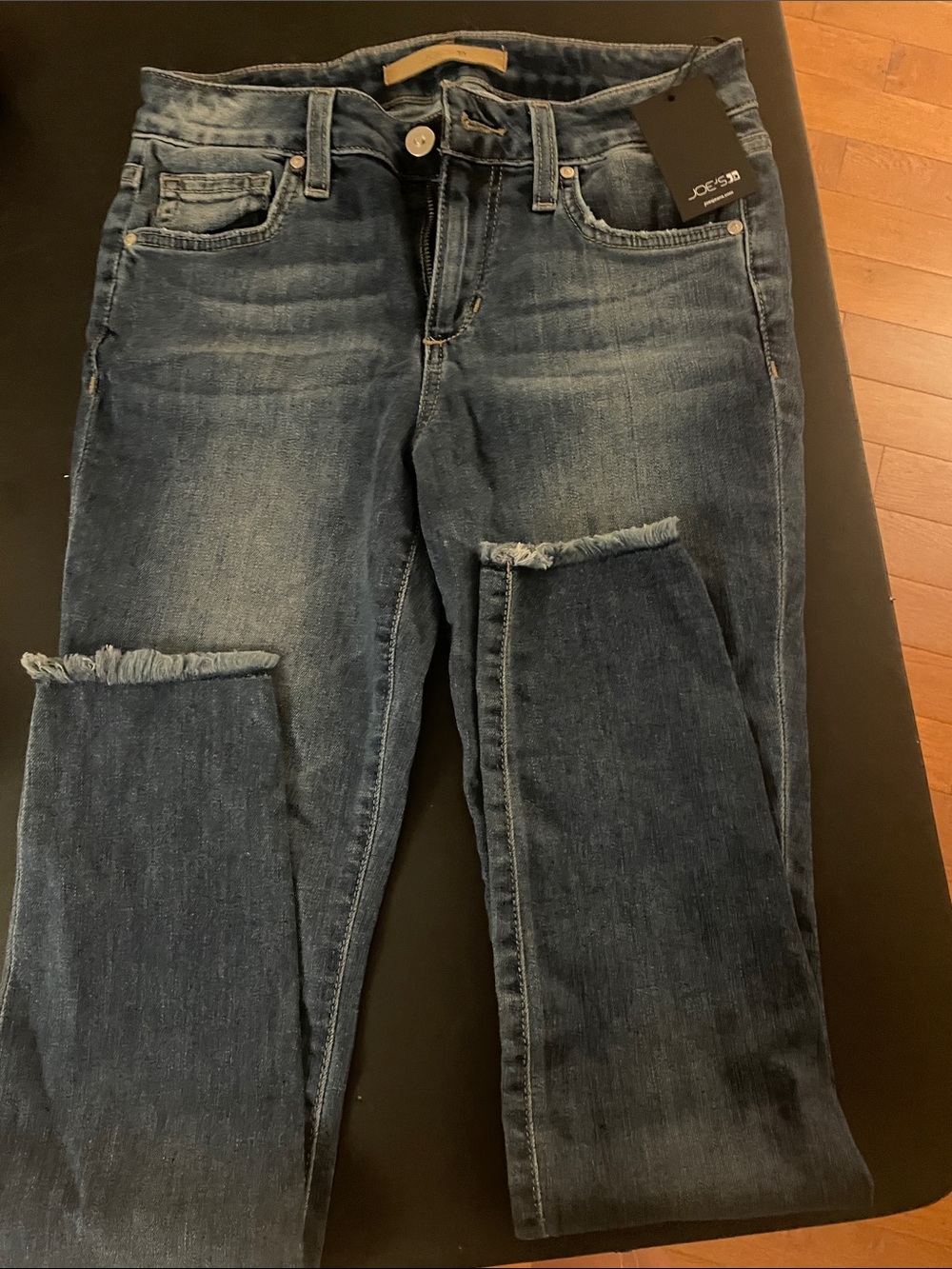 Joe's Jeans Indigo Skinny Ankle Jeans with Contrast Stitching